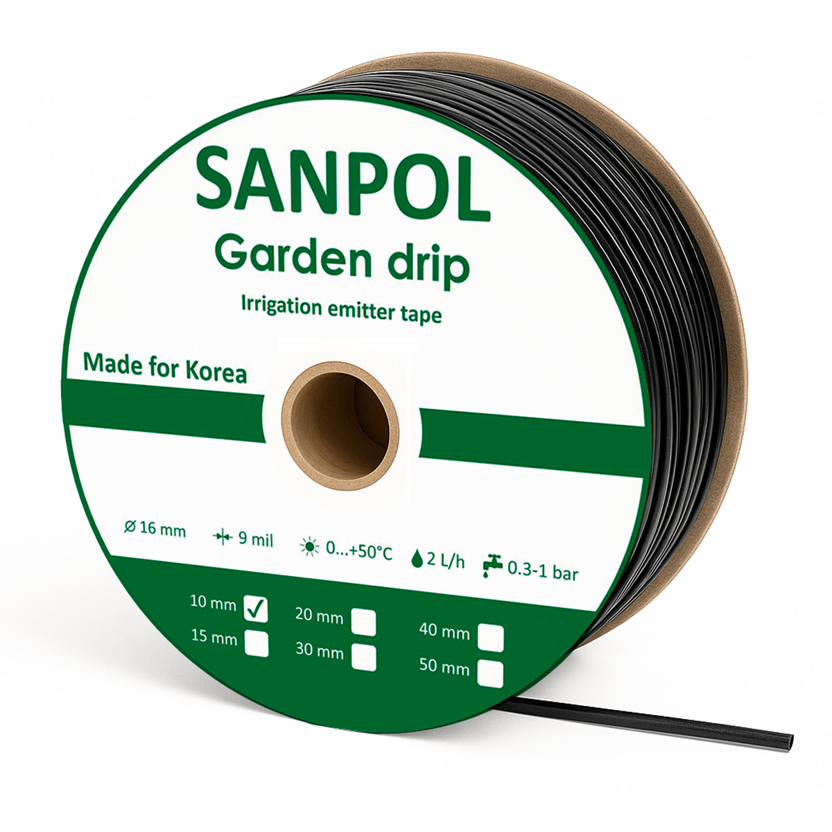 Стрічка краплинного поливу SANPOL 1000м х 10