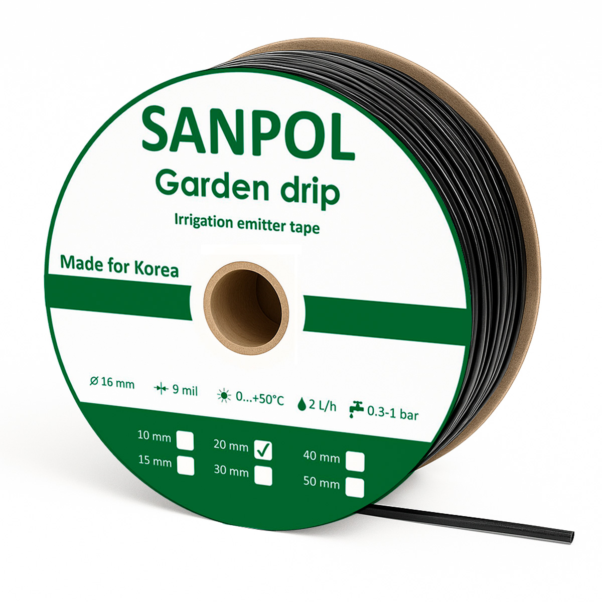 Стрічка краплинного поливу SANPOL 1000м х 10