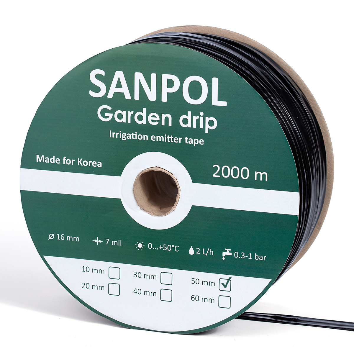 Стрічка краплинного поливу SANPOL 1000м х 10